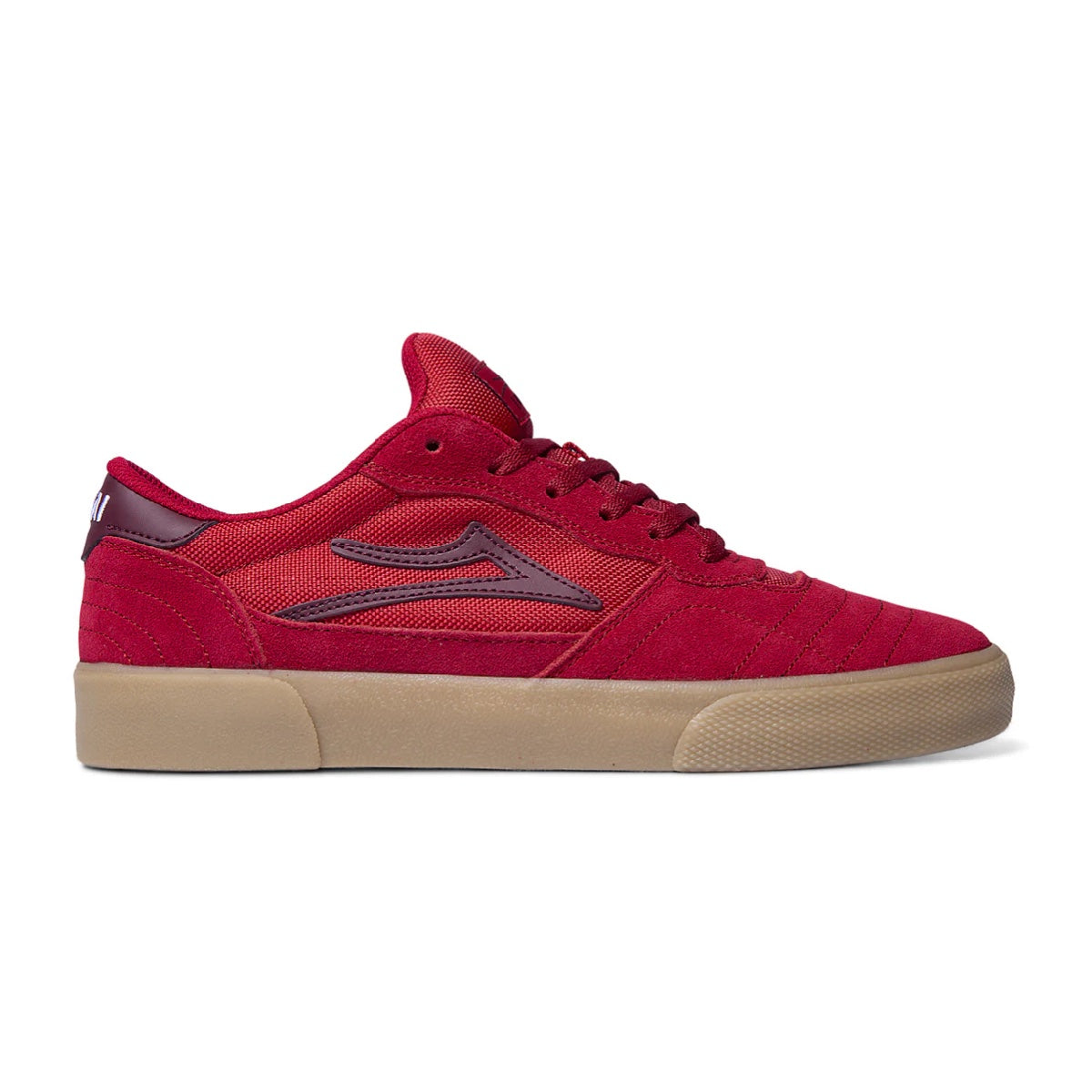 Lakai Cambridge Skate Shoes - Red/Burgundy Suede side