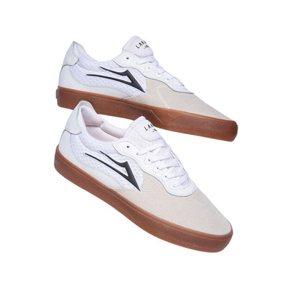 Lakai | Essex Skate Shoes | Leather | White / Gum