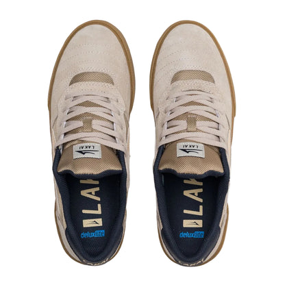 Lakai  Cambridge Cream Suede Skate Shoes Top