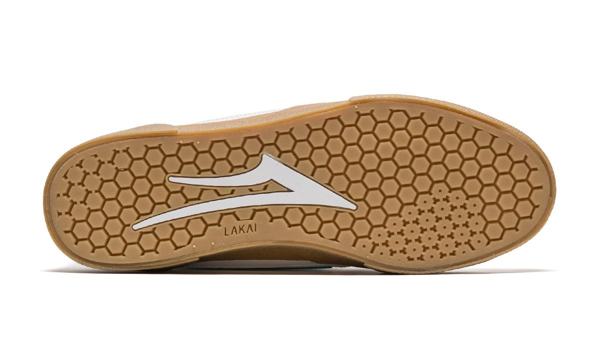 Lakai  Cambridge White Teal Suede Skate Shoes Soul