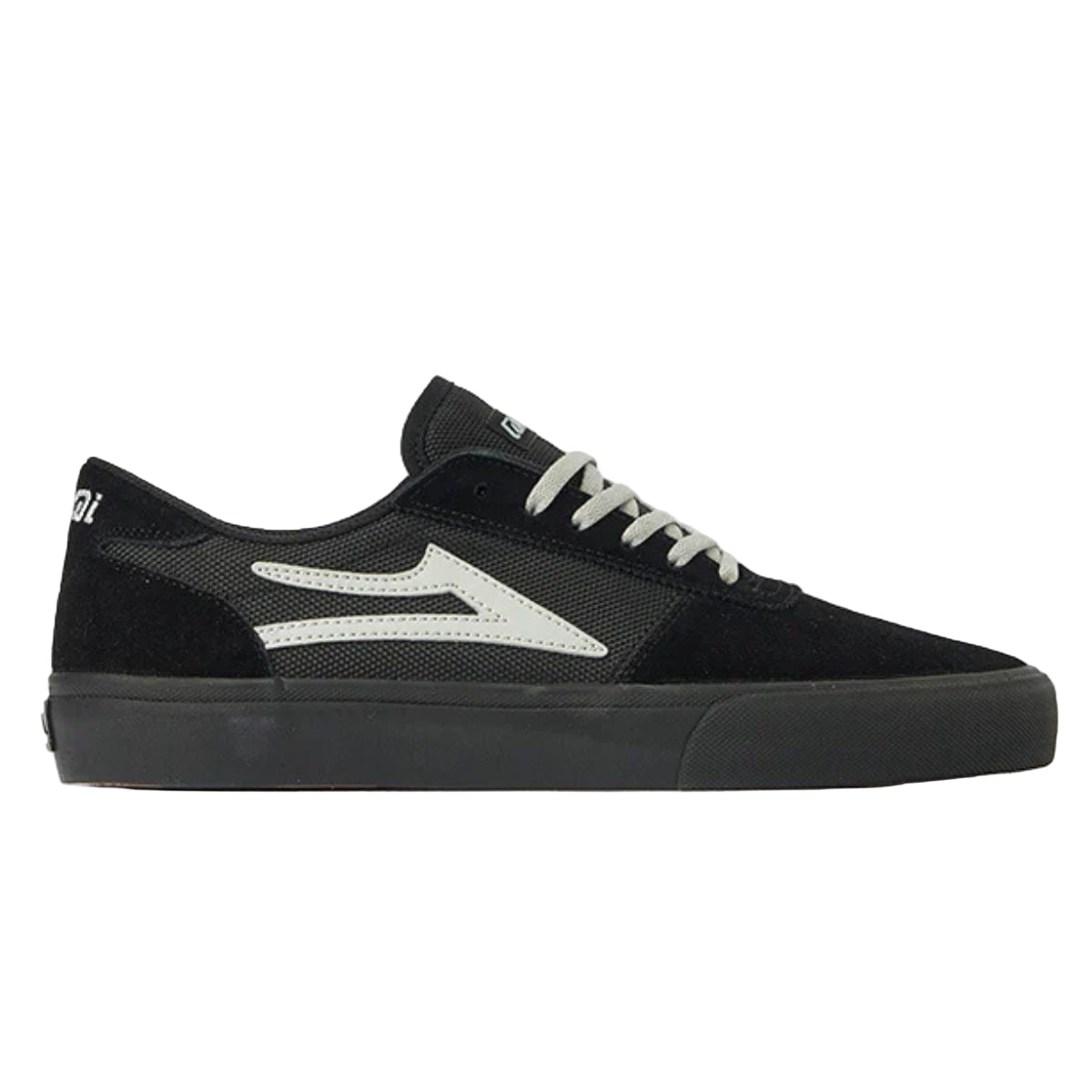 Lakai Manchester Skate Shoes Black/Black Side 