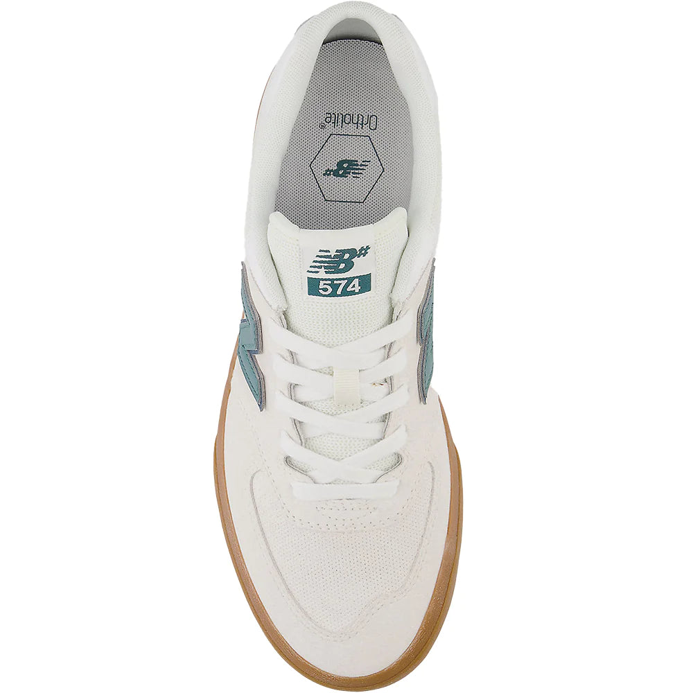 New Balance Numeric 574 Vulc Shoes - Sea Salt/Teal 004