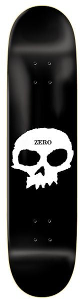 Zero Skateboards | Single Skull Deck | Black/White | 8.375”