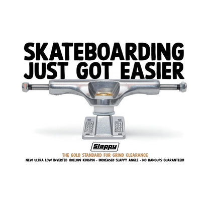 Slappy | ST1 Hollow Inverted Kingpin Ultra Low Trucks | 8.25” (Pair)