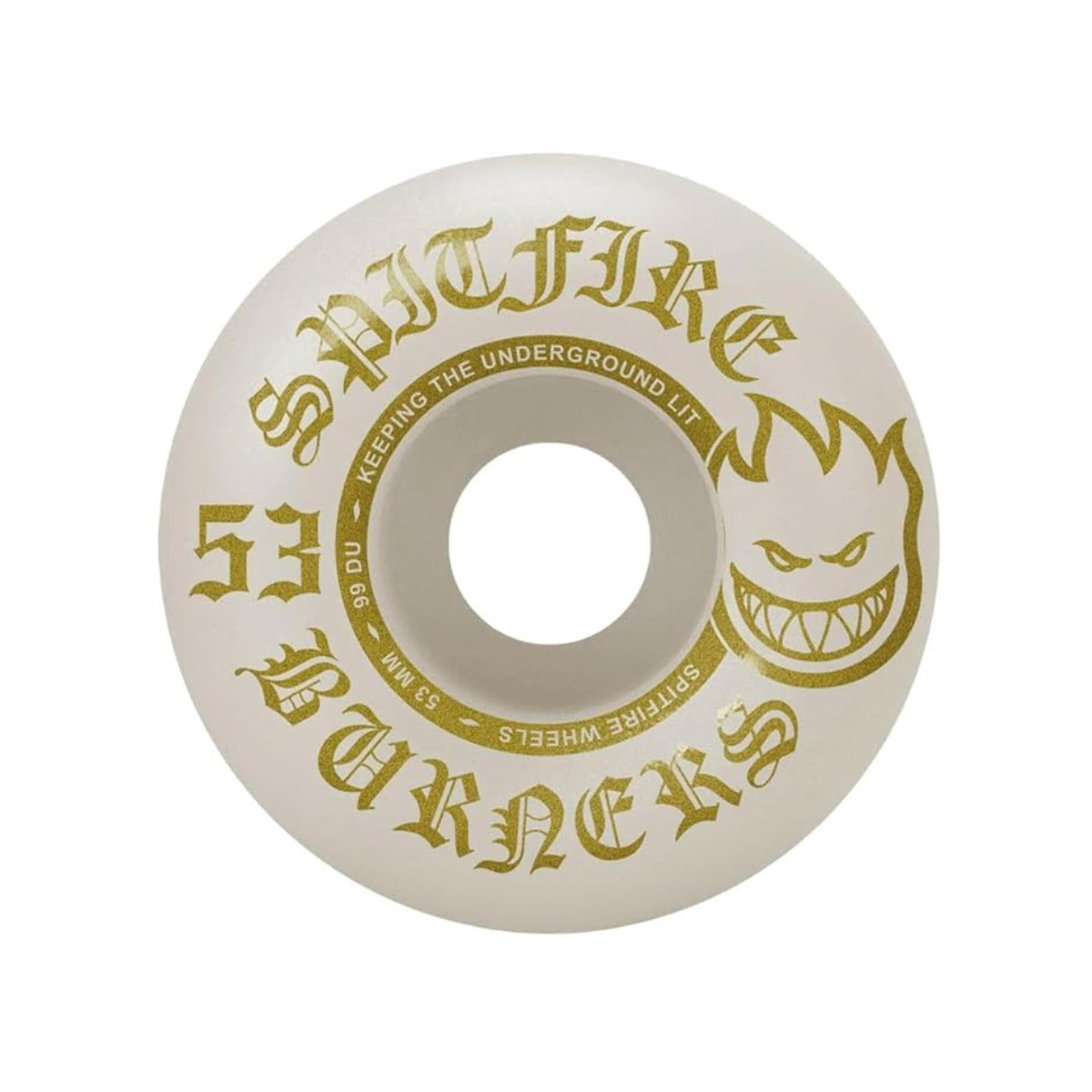 Spitfire | Burners Wheels | 99DU 53mm | White / Gold