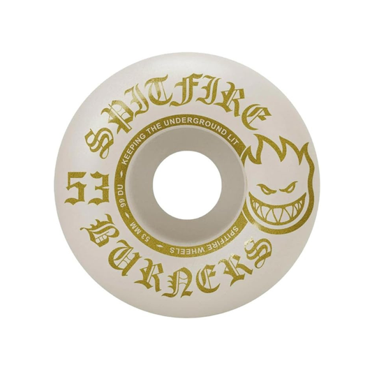 Spitfire | Burners Wheels | 99DU 53mm | White / Gold