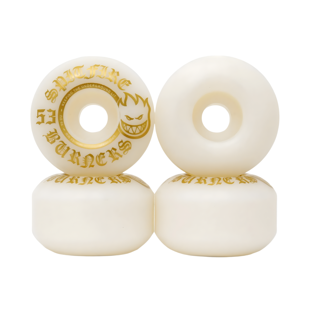 Spitfire | Burners Wheels | 99DU 53mm | White / Gold