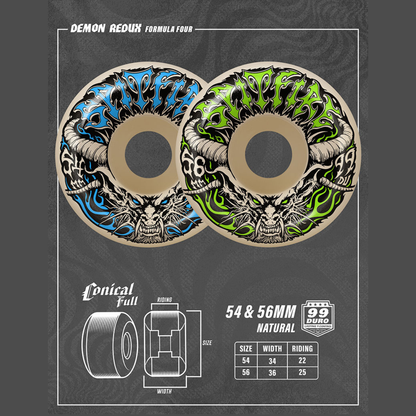 Spitfire | Formula Four Conical Full | Team Demon Redux | 99DU 56mm