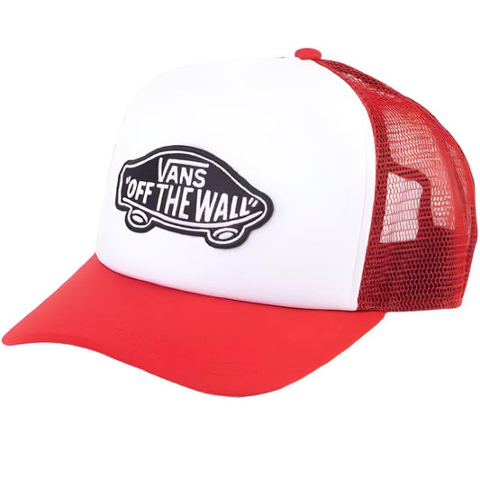  Classic Patch Curved Bill Trucker Hat  red