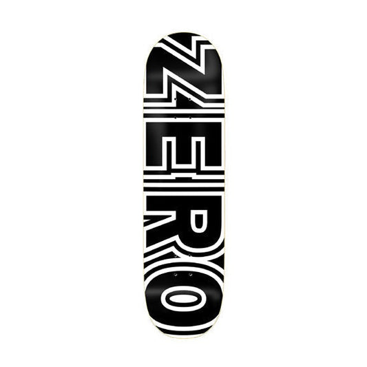 Zero Skateboard Deck Bold Black White 8.25"