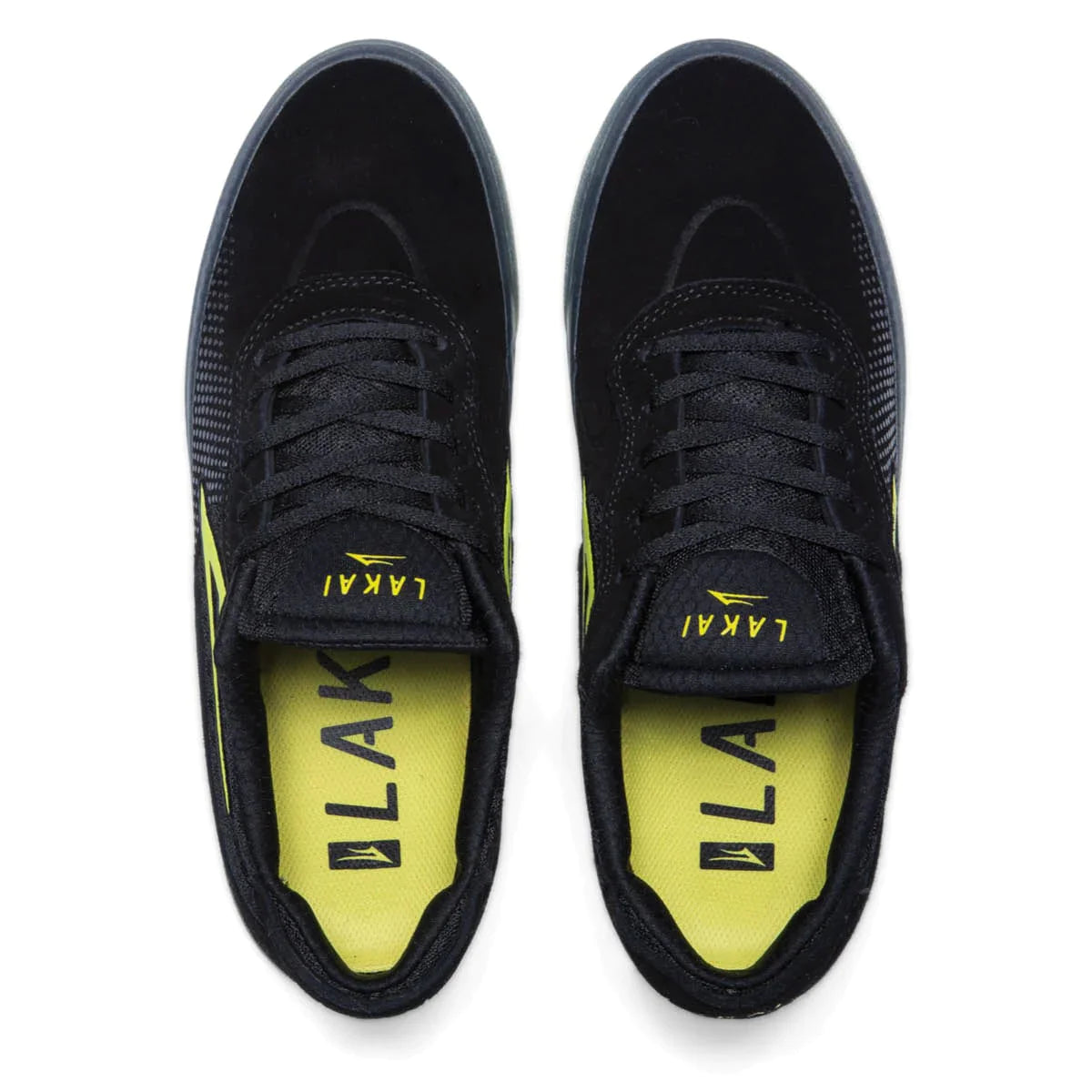 The Lakai Essex in black/neon suede top