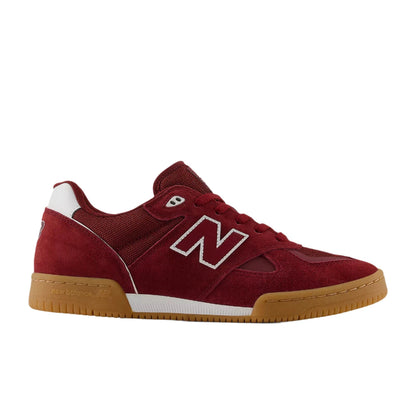  600 Tom Knox Skate Shoes - Burgundy With White side