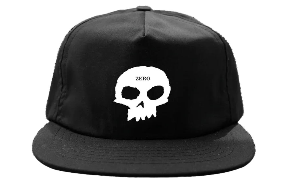 Zero Single Skull 5 Panel Cap Black
