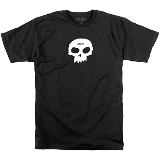 Zero Single Skull Tee Black White front