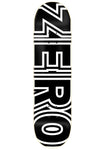 Zero Skateboards Bold Deck Black/White 8"