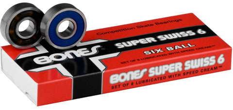 Bones Super Swiss 6 Ball Skateboard Bearings
