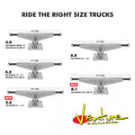 Venture truck size chart