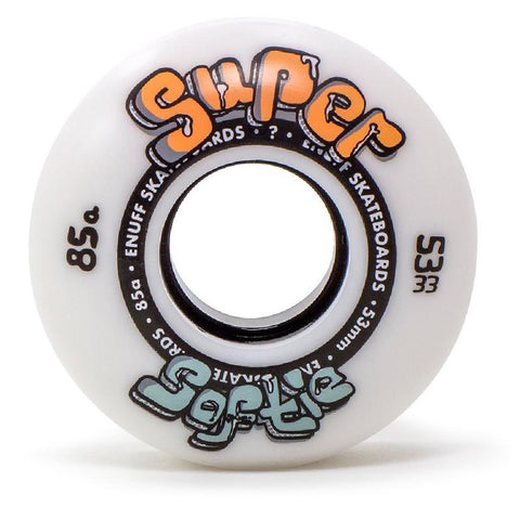 Enuff Skateboards Super Softie Skateboard Wheels 85a White 53mm