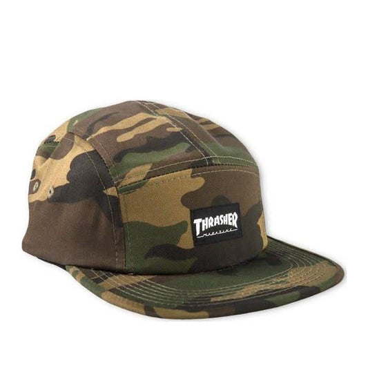 Thrasher Logo 5 Panel Cap – Camo